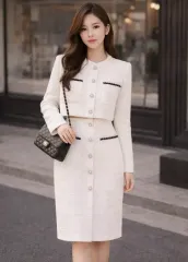 白ツイードミニスカート