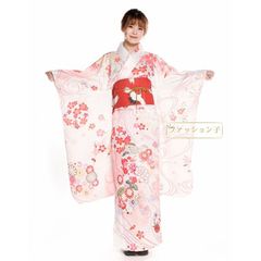 化繊・仕立て上がり】 振袖 ピンク モダン 成人式 前撮り C907 - メルカリ