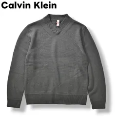 カルバンクライン Calvin Klein Vネック ニットセーター M グレー