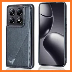 【新品】 【Geshh】Xiaomi 14T/XIG07 レザーケース（ブラック）耐衝撃耐衝撃 財布型カバー カード収納 横置きスタンド機能 開閉式 ストラップ付き 薄型レザーケース 対応 シャオミ ミー14tプロ mi14t BLACK 0