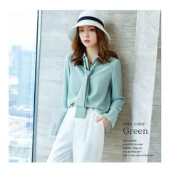 送料無料 ボウタイ フォーマル シャツ レディース シャツ ブラウス シフォンシャツ スーツインナー チュニック 大人 Yシャツ ワイシャツ ボウタイブラウス 長袖 Vネックトップス きれいめ 上品 落ち感 魅力 プルオーバー 長袖シャツ 白シャツ