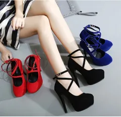 送料無料 パンプス 痛くない 脱げない 歩きやすい ヒール 美脚 レディース 疲れにくい ラウンドトゥ ハイヒール サンダル クロスストラップ 厚底 ストーム 調節 ドレス パーティ 二次会 通勤用 仕事 披露宴 謝恩会