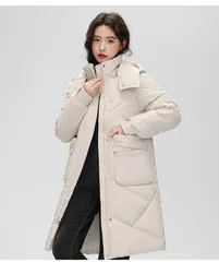 送料無料 フード付き 中綿ジャケット レディース ロング ジャケット コート 中綿 ブルゾン 無地 シンプル 冬 アウター 厚手 あったか 暖かい 防寒