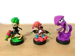 【中古】任天堂 スプラトゥーンシリーズ amiibo3種セット(ガール【ネオンピンク】、ボーイ【ネオングリーン】、イカ【ネオンパープル】)