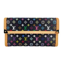 【中古】LOUIS VUITTON ルイ・ヴィトン ポルトトレゾール・インターナショナル M92658 モノグラム･マルチカラー ブラック ノワール レディース財布 25012266 RD