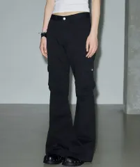 (新品) ヘレンNEPAリー ピグメント ブーツカット カーゴ パンツ ブラック M