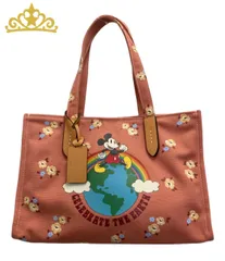 COACH × DISNEY ミッキーマウス キャンバス トートバッグ レディース コーチ ディズニー