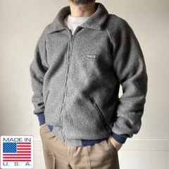 80s USA製 patagonia パタゴニア フリース フルジップ ジャケット L グレー系 アメリカ製 ビンテージ D153-18-0045ZV
