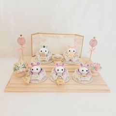 雛人形 お雛様 ハンドメイド リバティ つまみ細工 おしゃれ くま ねこ