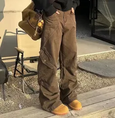 ハイストリート マルチポケット ワークパンツ 韓国 ストリート