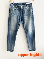 upper hights　アッパーハイツ 　195009　ダメージデニム　Mサイズ　２４　デニムブルー　ダメージ加工　カジュアル　大人　おしゃれ　送料込み　6462857