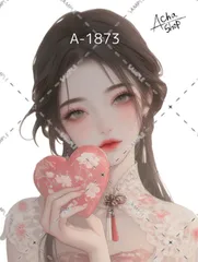 A-1873 女の子 ステッカー sticker 素材 コラージュ collage シール achashop