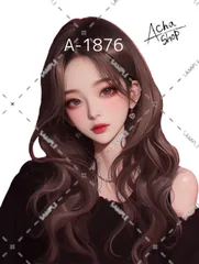 A-1876 女の子 ステッカー sticker 素材 コラージュ collage シール achashop