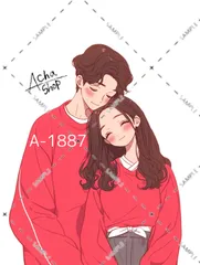 A-1887 カップル ステッカー sticker 素材 コラージュ collage シール achashop