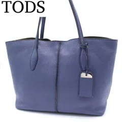【良品】TODS JOY トートバッグ セミショルダーバッグ レザー ブルー系