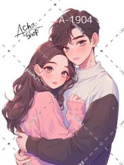 A-1904 カップル ステッカー sticker 素材 コラージュ collage シール achashop