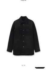 新品/48 26SS WOOYOUNGMI ウーヨンミ ブラック デニム シャツ ジャケット デニムジャケット