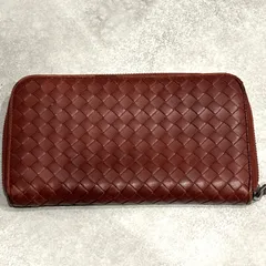 BOTTEGA VENETA ボッテガヴェネタ BOTTEGA ボッテガ イントレチャート 長財布 ラウンドファスナー ラウンドジップ ウォレット レザー 本革 ブラウン 茶 メンズ レディース