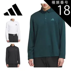 種類18：ホワイト/XL アディダス ゴルフ シーズナルジャガード 長袖 ポロシャツ ウェア メンズ 2025年秋冬モデル S-3XL JVV03