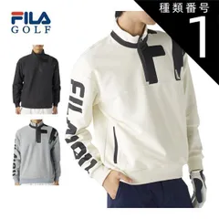 種類1：ブラック(BK)/LL フィラゴルフ ACTIVE RETRO LINE ビッグロゴ ハーフジップ 長袖 プルオーバー ウェア メンズ 2025年秋冬モデル M-3L 785-563