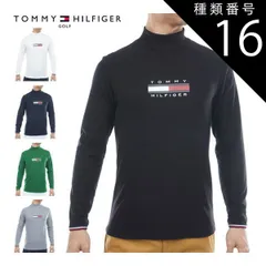 種類16：BLK(10)/L [タイムセール] トミーヒルフィガー トミーフラッグ ハイネック 長袖シャツ 長袖シャツ ゴルフウェア メンズ 2025年秋冬モデル M-3L THMA579