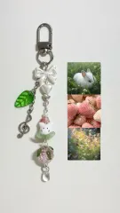 サラサラ 赤ちゃん うさぎ ビーズ キーホルダー