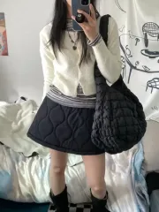 アンゴラ クロップド ニット カーディガン