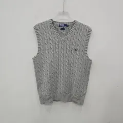 ポロ ラルフローレン ケーブル ニット ベスト グレー