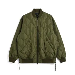 新品 [タイオン] ユニセックス ミリタリー MA-1 ダウンジャケット 111M1ML-1 ダークオリーブ M