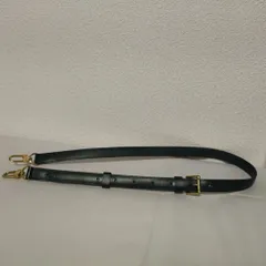 美品 ルイヴィトン ショルダーストラップ  ダークグリーン レザー 調整可能
