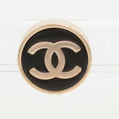 極美品 シャネル イヤリング ココマーク ゴールド ブラック ラウンド
