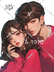 A-1910 カップル ステッカー sticker 素材 コラージュ collage シール achashop