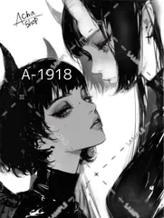 A-1918 女の子 ステッカー sticker 素材 コラージュ collage シール achashop