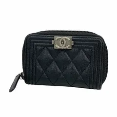 シャネル(Chanel) シャネル 財布・コインケース ボーイシャネル キャビアスキン ブラック レディース