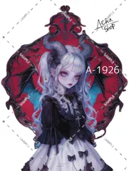 A-1926 女の子 ステッカー sticker 素材 コラージュ collage シール achashop