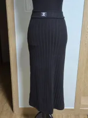 起毛マーメイド ロング スカート ブラック