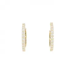 【新品】K18YG フープ ダイヤモンド ピアス 0.40CT