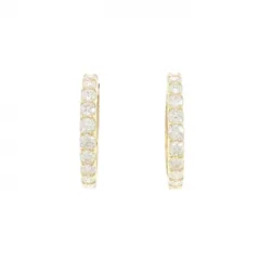 【新品】K18YG フープ ダイヤモンド ピアス 2.032CT