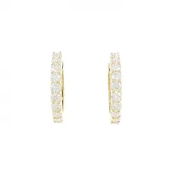 【新品】K18YG フープ ダイヤモンド ピアス 1.006CT