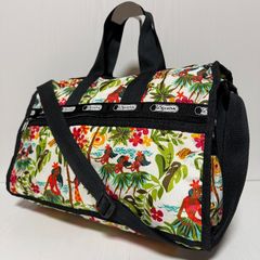 LeSportsac レスポートサック ワヒネフラ柄 ボストンバッグ ポーチ付 LeSportsac レスポートサック ワヒネフラ柄 ボストンバッグ ポーチ付