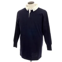 【中古】ミリタリー MILITARY イギリス軍 コットン 長袖ポロシャツ ネイビー【サイズ3】【メンズ】のサムネイル