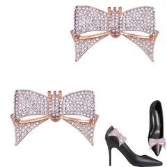 【数量限定】[Doyime] シューズクリップ クリスタル シューズアクセサリー 【2個入り】 キラキラ 靴アクセサリー 靴飾り シューアクセサリ パンプス アクセサリー ワンタッチ着脱 脱げ防止 簡単装着 汎用性 耐久性 子供 大人 結婚式 発表会 入学式