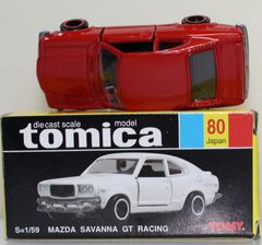 黒箱トミカ No.80 マツダ サバンナ GTレーシング 赤 日本製 当時物