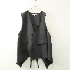 2024AW エンフォルド ENFOLD ASYMMETRY VEST シンメトリーベスト 38｜チャコーグレー トップス ジレ【2400014786736】