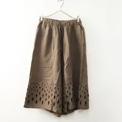 サマンサモスモス Samansa Mos2 SM2 ツリープリント イージーワイドパンツ M モカブラウン┃ガウチョ【2400014819007】