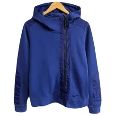 NIKE ナイキ フルジップパーカー アシンメトリー 切り替えデザイン 青 ブルー Sサイズ No.M594