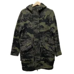 DIESEL(ディーゼル) コート メンズ - カーキ×黒×ベージュ 長袖/ジップアップ/迷彩柄/秋/冬