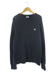 チャンピオン CHAMPION スウェット トレーナー 長袖 刺繍 ロゴ サイズ L ネイビー QQQ