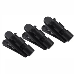 ヘッドホンマイククリップ 携帯クリップ マイククリップ コード止め アクセサリー ヘッドフォン イヤホン固定 ケーブルクリップ 固定 3個入り 360度回転 イヤホンやマイクのケーブル固定 イヤホンクリップ 引っ掛かり防止 オーディオファン ブラック