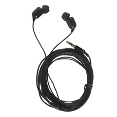 重低音 3メートル長いコードイヤフォン ステレオ カナル型 3mロングコード 3.5mm有線イヤホン TVテレビ用 スマホ/タブレット/iPhone Android対応 コードが長い HISAENRT 断線しにくい (黒 マイクなし)